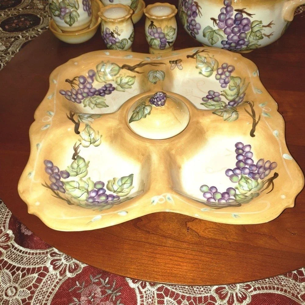 Appetizer Platter & Soup Tourane & Cruets Set & Salt/Pepper shakers Ambiance Col